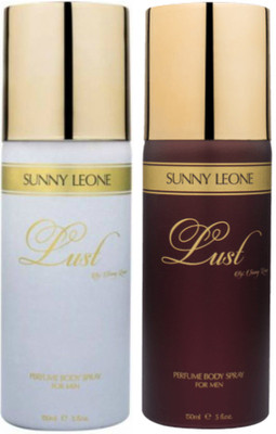 

LUST BY SUNNY LEONE 1 Lust WHITE & 1 Lust BROWN Body Spray - For Men(300 ml, Pack of 2)