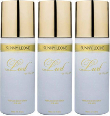 

LUST BY SUNNY LEONE 3 Lust WHITE Body Spray - For Men(450 ml, Pack of 3)