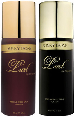 

LUST BY SUNNY LEONE 1 Lust BROWN & 1 Lust BLACK Body Spray - For Men(300 ml, Pack of 2)