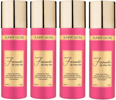 

LUST BY SUNNY LEONE 4 FOREVER PINK Body Spray - For Women(600 ml, Pack of 4)