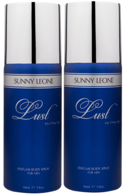 

LUST BY SUNNY LEONE 2 Lust BLUE Body Spray - For Men(300 ml, Pack of 2)