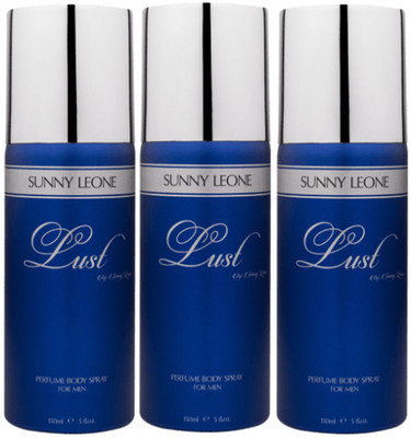 

LUST BY SUNNY LEONE 3 Lust BLUE Body Spray - For Men(450 ml, Pack of 3)