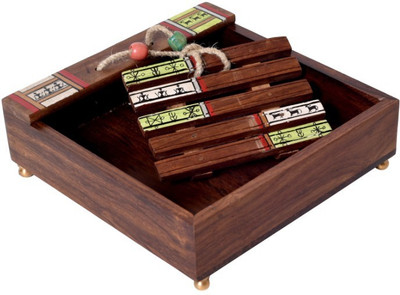 

Unravel India 1 Compartments Wooden Tissues Holder(Borwn)
