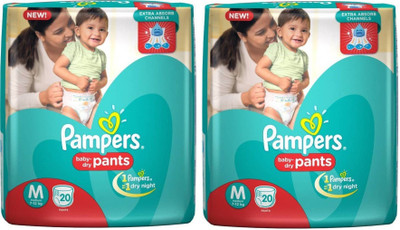 

Pampers M 20+20 Pants Diapers - M(2 Pieces)