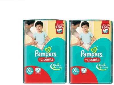 

Pampers XL 7+7 Pants Diapers - XL(2 Pieces)