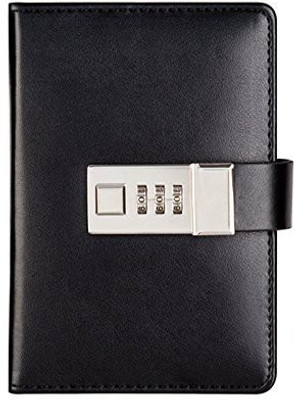 Care 4 number lock Book-size Diary Ruled 80 Pages(Brown, Black)
