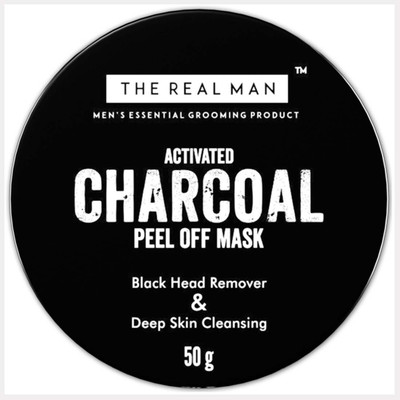 

THE REAL MAN Black Head Remover & Deep Skin Cleansing Charcoal Peel Off Mask 50g. With Extract of Aloe Vera & Activated Charcoal.(50 g)