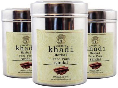 

Vagad's Khadi Sandal Face Pack Pack of 3(300 g)