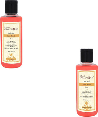 

Khadi Organique Khadiorganique rose face wash pack of 2 Face Wash(420 ml)
