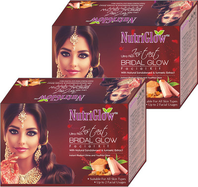 

NutriGlow Ultra Rich Instant Bridal Glow Facial Kit Pack of 2 110 g(Set of 2)