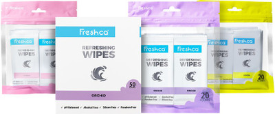 

Freshca Facial Cleansing Wipes for Men- Lemon, Floral, Orchid Fragnance(Pack of 110)