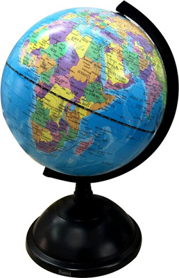 

babrock Universal Globe Table Top Political World Globe With Time Scale Scratch Proof Surface Ideal for Children For Office For School 12 Inch Rotating Globe A-05 table globe political World Globe(medium blue)