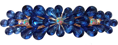 

Shreya Collection Fancy Party Wear Blue Colour Floral Design Stone Studded Metal Hair Clip - 10003.13 Hair Clip(Blue)