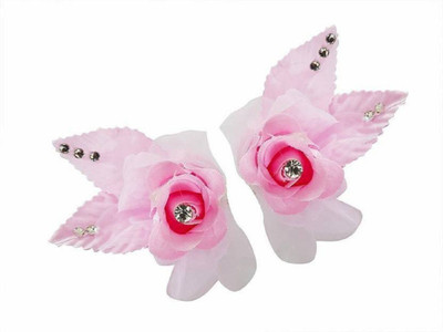 

Bueno Fabric Rose Flower Brooch Pin Hair Clips Ladies, Girls & Kids, Baby Pink Hair Pin(Multicolor)