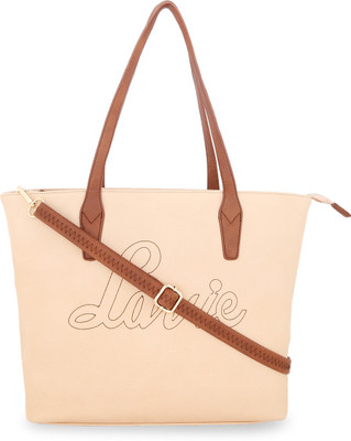 

Lavie Women Casual Beige, Brown Leatherette Hand-held Bag