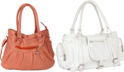 

Mountrex Hand-held Bag(Pink, White)
