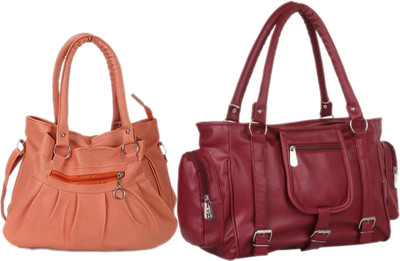 

Mountrex Hand-held Bag(Pink, Maroon), Maroon;pink
