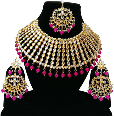 

Finekraft Alloy Jewel Set(Pink)