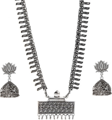 

tandra's fashion jewellery Oxidised Silver Jewel Set(Silver)