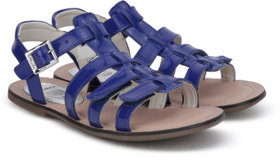 

Clarks Girls Buckle Flats(Dark Blue, Blue pat lea