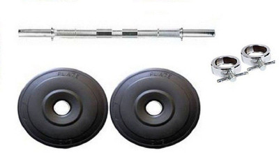 

FACTO POWER 3 Feet Straight Rod (21 mm), Rod Locks & 8 Kg. (4 Kg x 2) Weight Plates Gym & Fitness Kit
