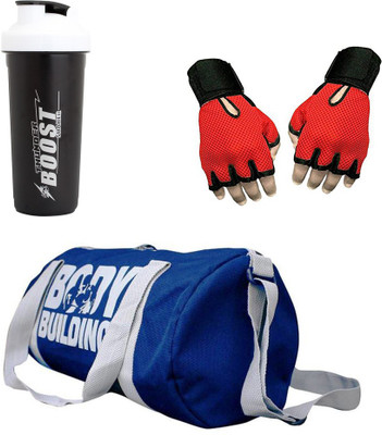 

Vellora sport gym combo bag thunder boost shaker and gloves Gym & Fitness Kit
