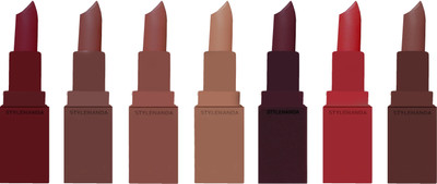 

QUZAL Matte Lipsticks for Women by Multicolor Matte|Water Proof|Smudge Proof|and |Long Lasting| Combo of 7 Lipsticks(Multicolor, 3.5 g)