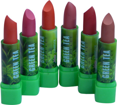 

firstzon Green tea extract matte lipstick set of 6(multicolor, 18 g)