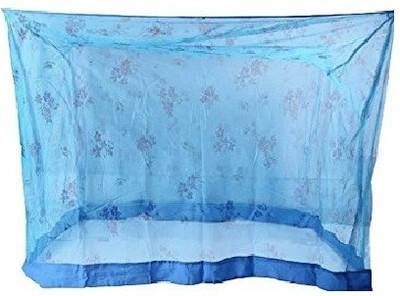 shriashucreation Nylon Adults Washable mosquito net Mosquito Net(Blue, Bed Box)