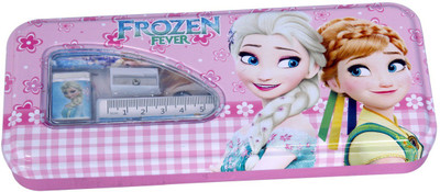 

Online World New Multicolor Cartoon Printed Metal Pencil Box for Kids Frozen Art Metal Pencil Box(Set of 1, Multicolor)