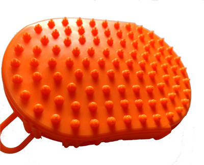 

mypet Pet Grooming Nylon Mesh Pet Brush Grooming Gloves for Dog(Orange, Fits All)