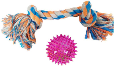 

Pet Needs High Quality Rope Chew Toy With Free Led Lighting Bouncy Ball (Small) For Puppy-14 Inch Cotton Chew Toy For Dog
