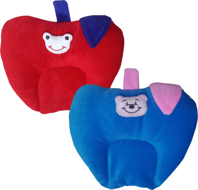 

My New Born Heart Shape Baby Pillow Pack of 2(Light Blue, Red)