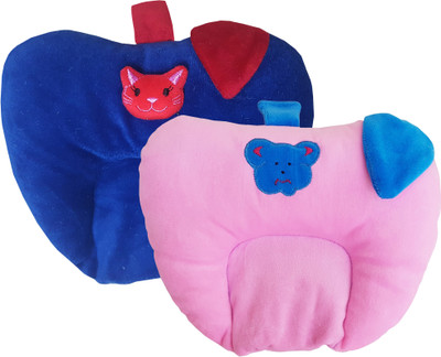 My New Born Heart Shape Baby Pillow Pack of 2(Dark Blue, Pink)