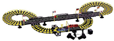 

TOYGALAXY Electro Magnetic Parallel Road Racing Track with Independent Control Car (14 Feet)(Multicolor)
