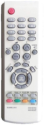 LipiWorld 3 in 1 AA59-00345A,AA59-00345B,AA59-00345C  CRT TV Universal Remote Control Compatible for SG58  CRT TV Samsung Remote Controller(Black)
