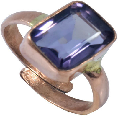 

Jaipur Gemstone Blue Sapphire Ring With NAtural Blue Sapphire Stone Stone Sapphire Silver Plated Ring