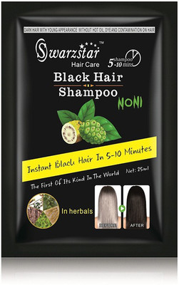Swarzstar BLACK COLOUR SHAMPOO 1 BOX IN 5 POUCH(125 ml)
