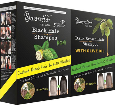 

Swarzstar Dark Black and Brown Hair Shampoo With Olive Oil and herbal shampoo(250 ml)
