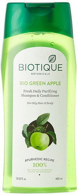 

BIOTIQUE BIO GREEN APPLE FRESH DAILY PURIFYING SHAMPOO & CONDITIONER FOR OILY HAIR & SCALP(400 ml)