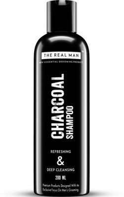 

THE REAL MAN Charcoal Shampoo 200ml. With Extract of Aloe Vera & Activated Charcoal. Deep Cleansing & Refreshing.(200 ml)