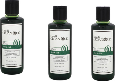 

Khadi Organique khadiorganique neem sat hair cleanser - pack of 3(630 ml)