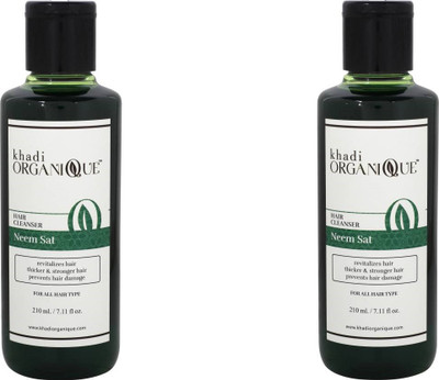 

Khadi Organique khadiorganique neem sat hair cleanser - pack of 2(420 ml)