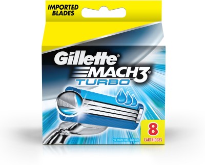 Gillette Mach3 Turbo Cartridges  (Pack of 8) Rs 499 at Flipkart