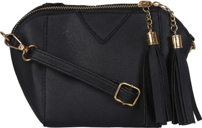 

VAMSUM Women Casual, Evening/Party Black PU Sling Bag
