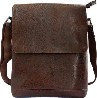 

JaisBoy Men Formal Brown PU, Silicon Sling Bag