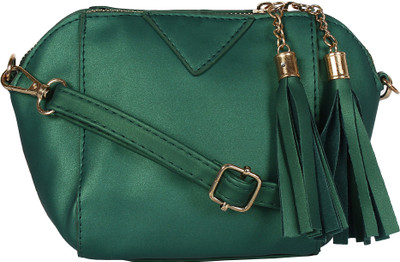 

VAMSUM Women Casual, Evening/Party Green PU Sling Bag