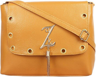 

SARA Women Casual Tan PU Sling Bag