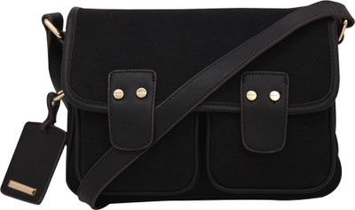 

Bee fashionable Women Evening/Party, Formal, Casual, Sports Black PU Sling Bag