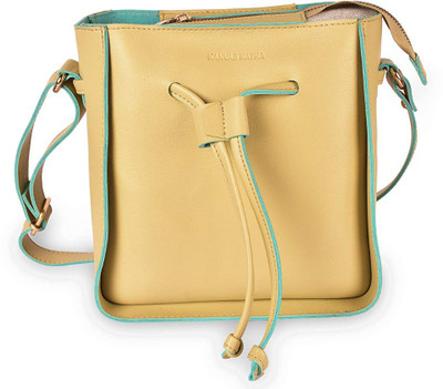 

Kanvas Katha Women Casual Beige PU Sling Bag